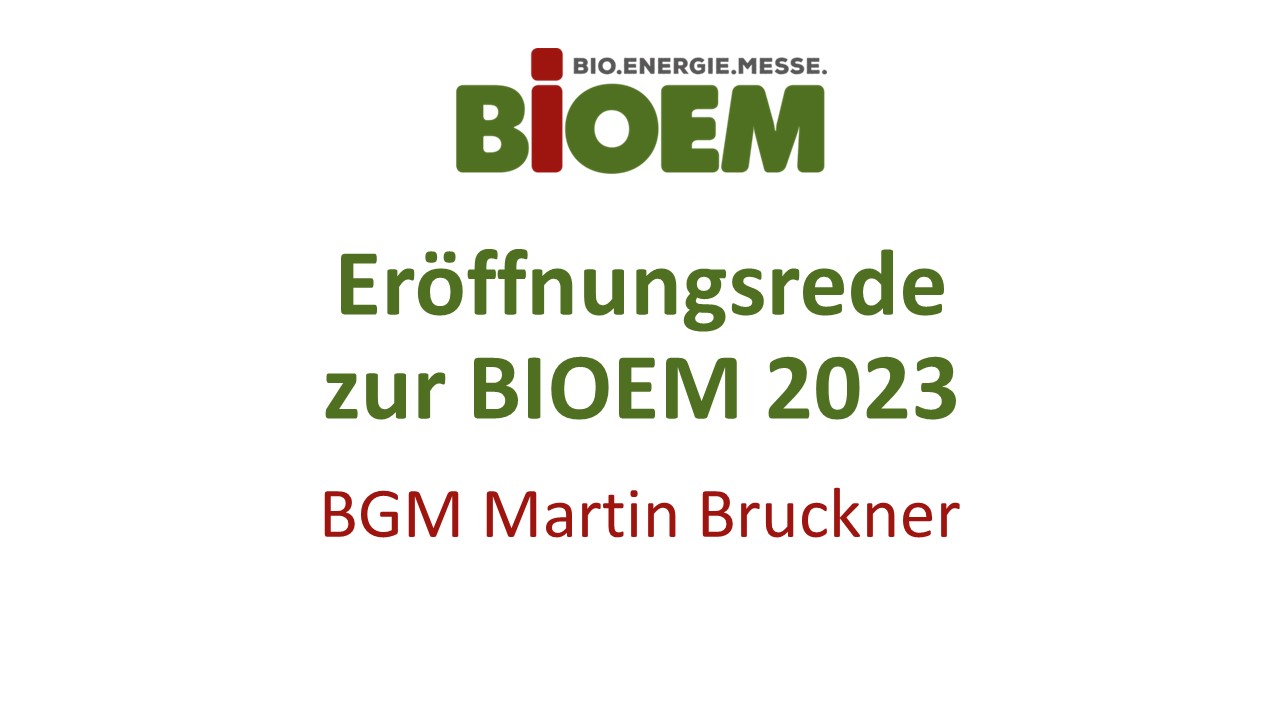 Read more about the article Eröffnungsrede Martin Bruckner – BIOEM 2023
