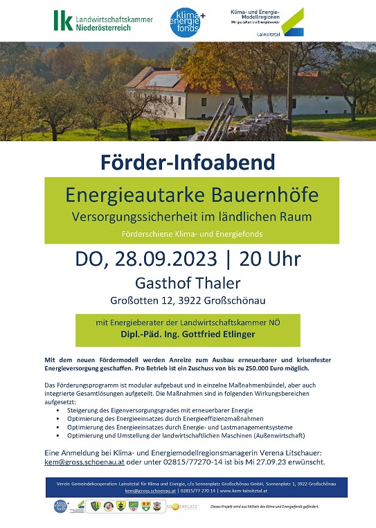 Read more about the article Förder-Infoabend Energieautarke Bauernhöfe