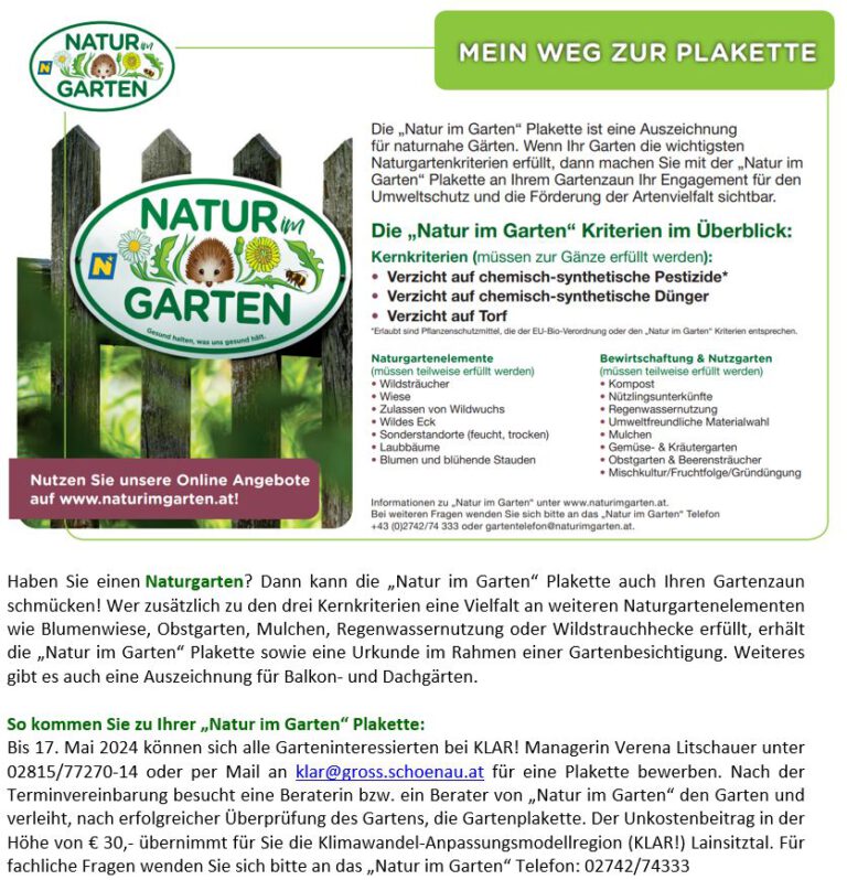 33+ Natur Im Garten Plakette Vorarlberg, Wenn ihr garten die