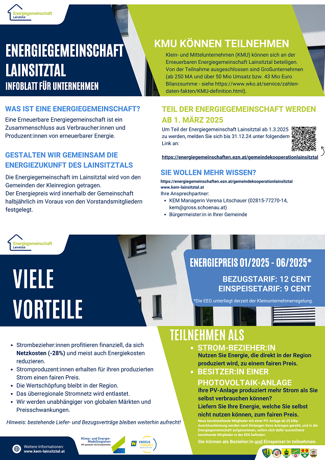 Read more about the article Teilnahme Regionale Energiegemeinschaft Lainsitztal