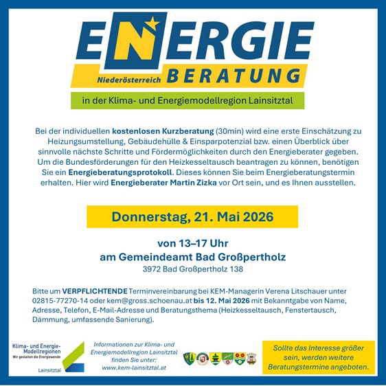 Read more about the article Energieberatungstag 21.05.2026