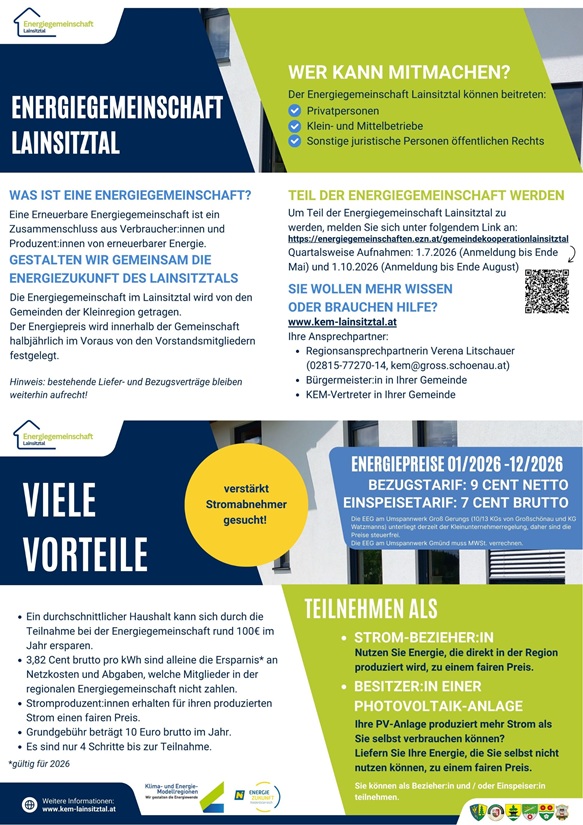 Read more about the article Teilnahme Regionale Energiegemeinschaft Lainsitztal